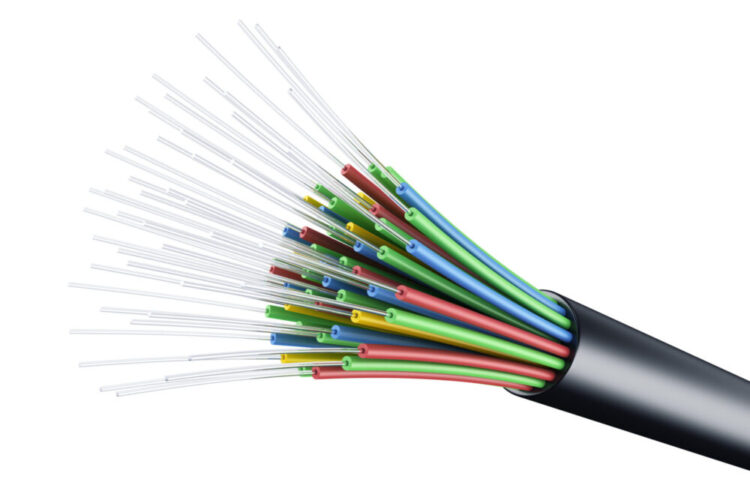 Rendering of a fiber optic cable.